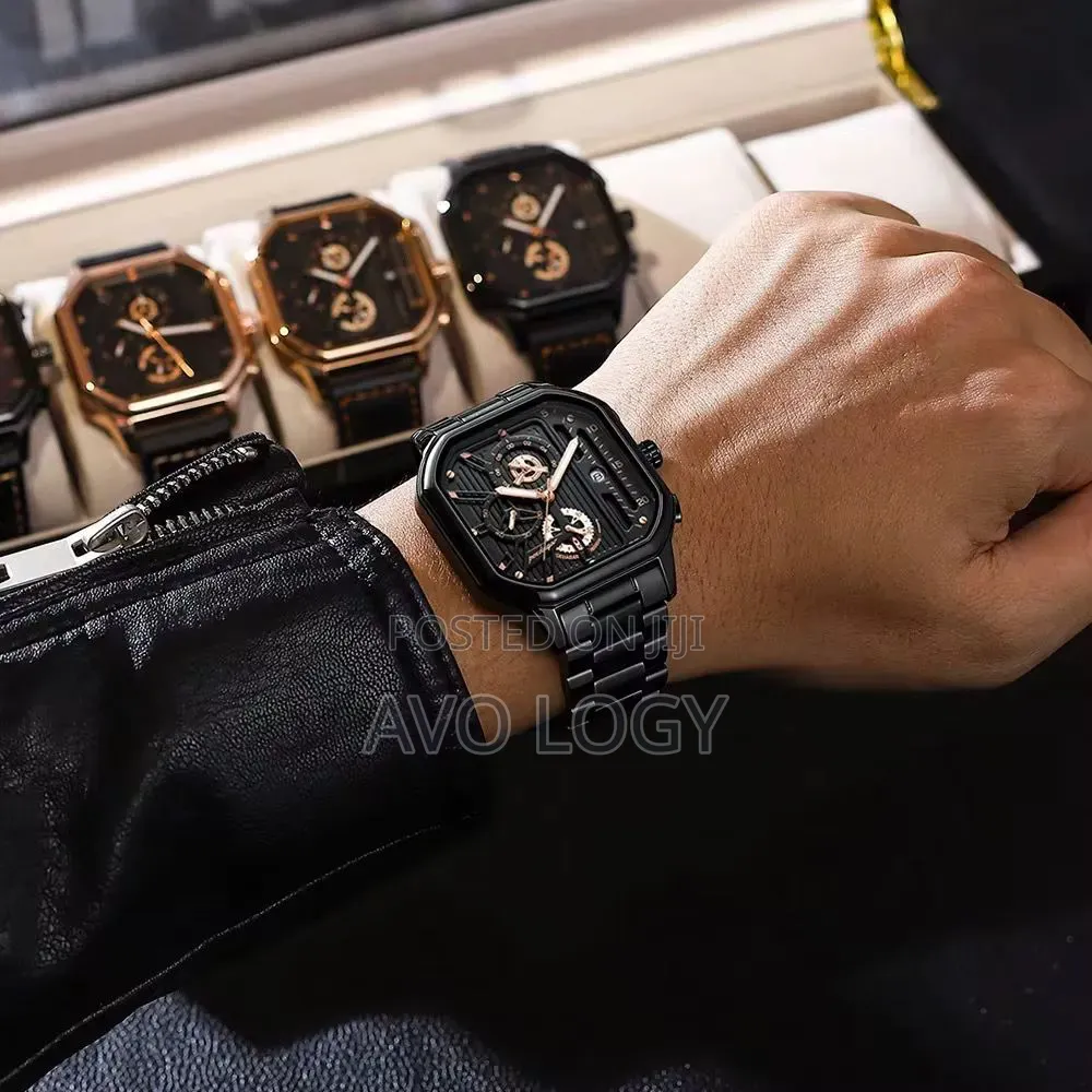 Luxury Poedagar Chain Chronograph Watch | Sapphire Glass | Waterproo