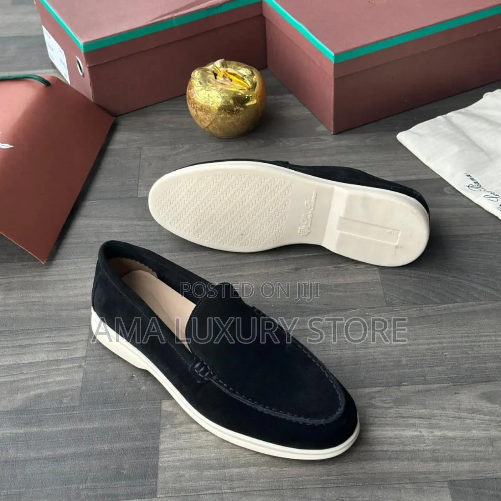 Loro Piano Luxury Suede Men's Designer Loafers Shoes