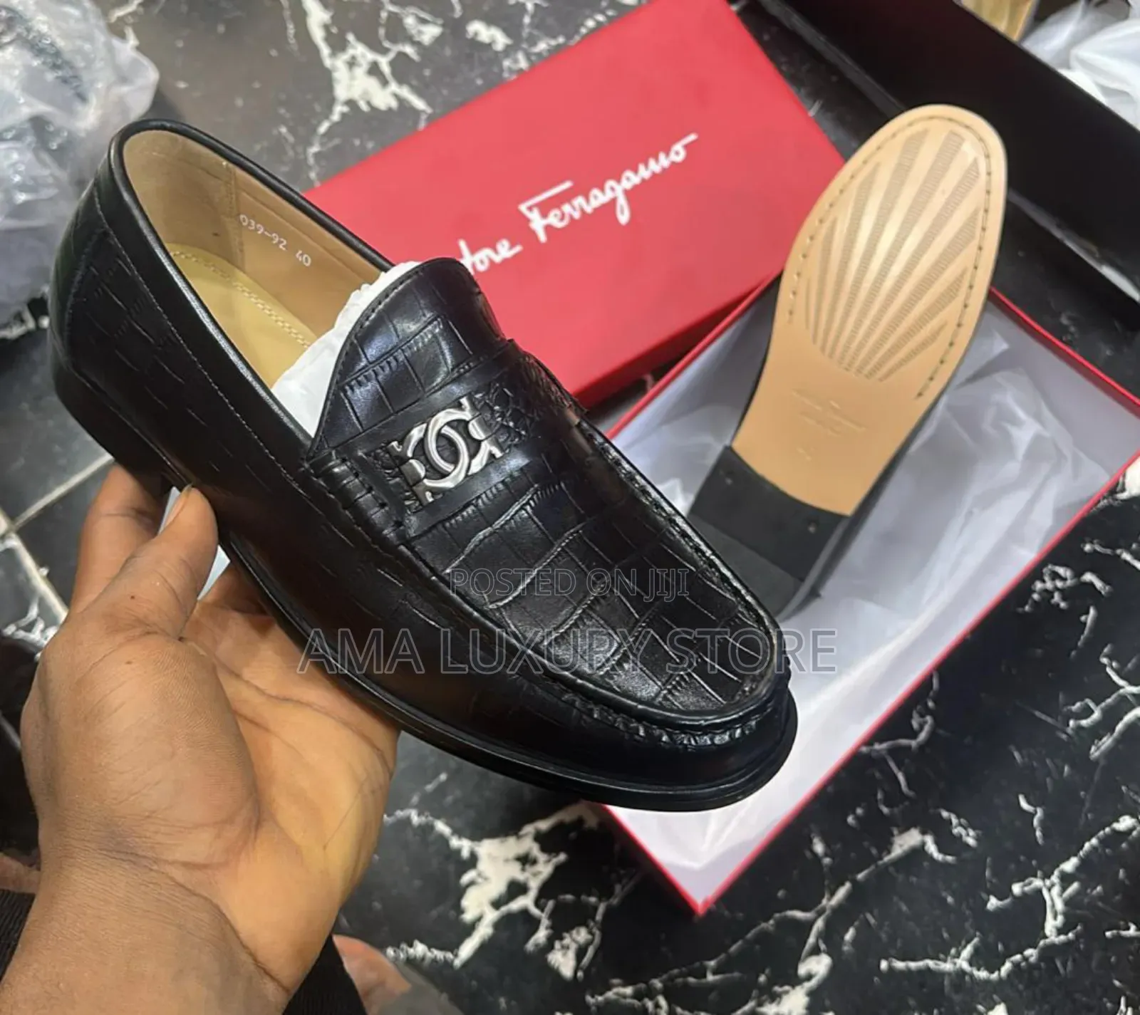 Salvatore Ferragamo/Maurizio Genuine Leather Luxury Men's Shoes