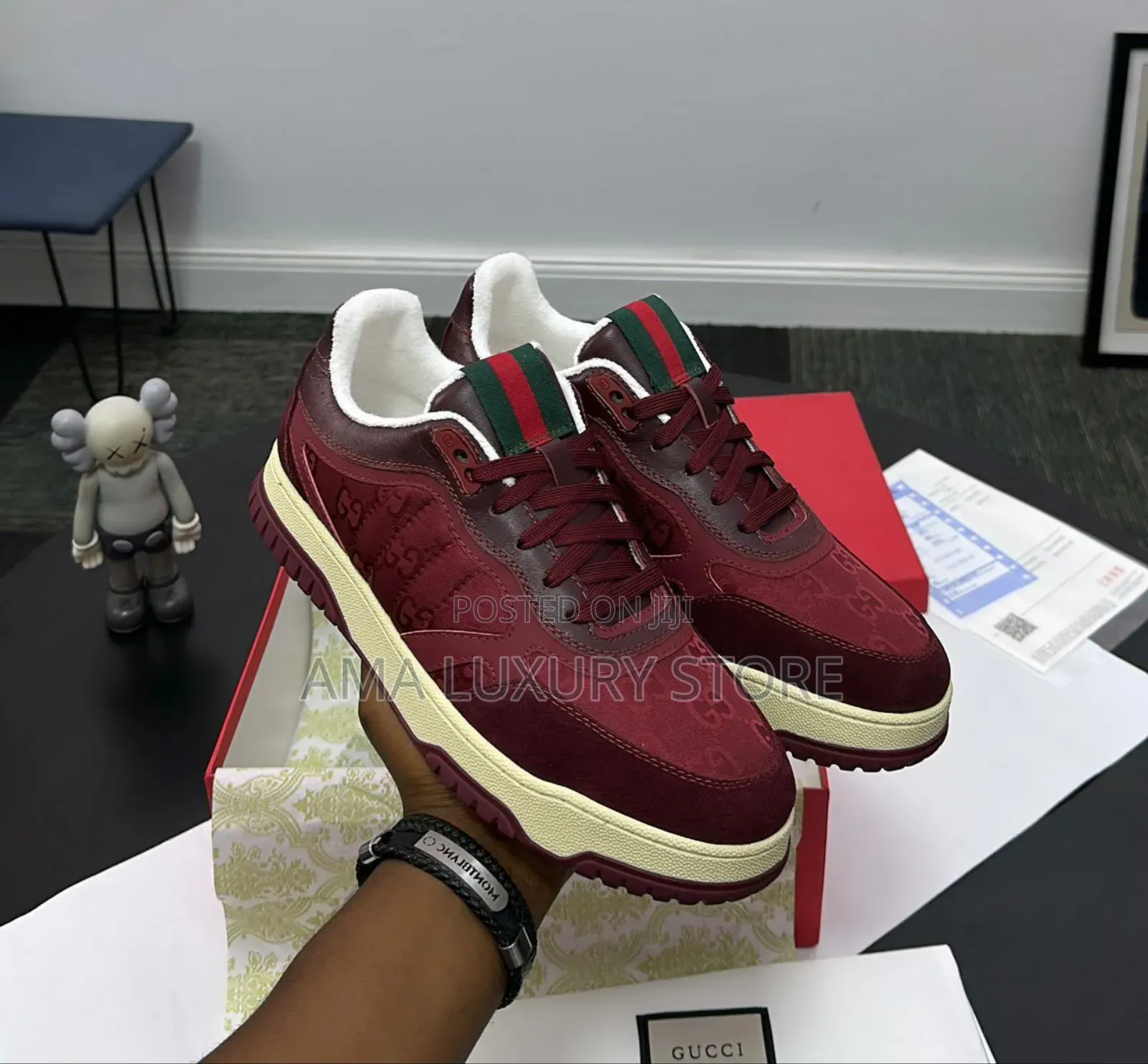 Gucci Re-Web Luxury Suede Men's Designer Sneakers