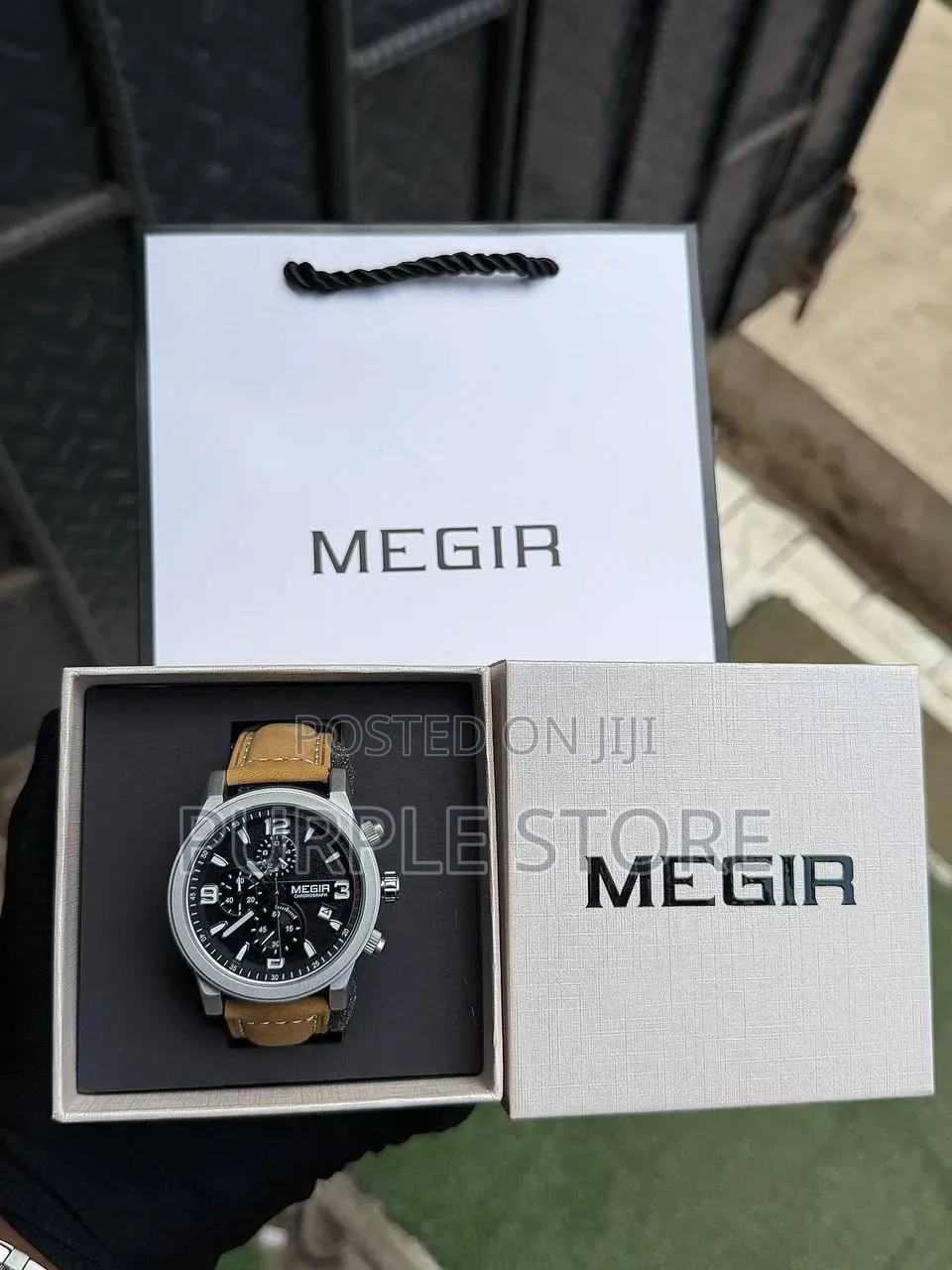 Megir Quality Leather Chronograph Watch