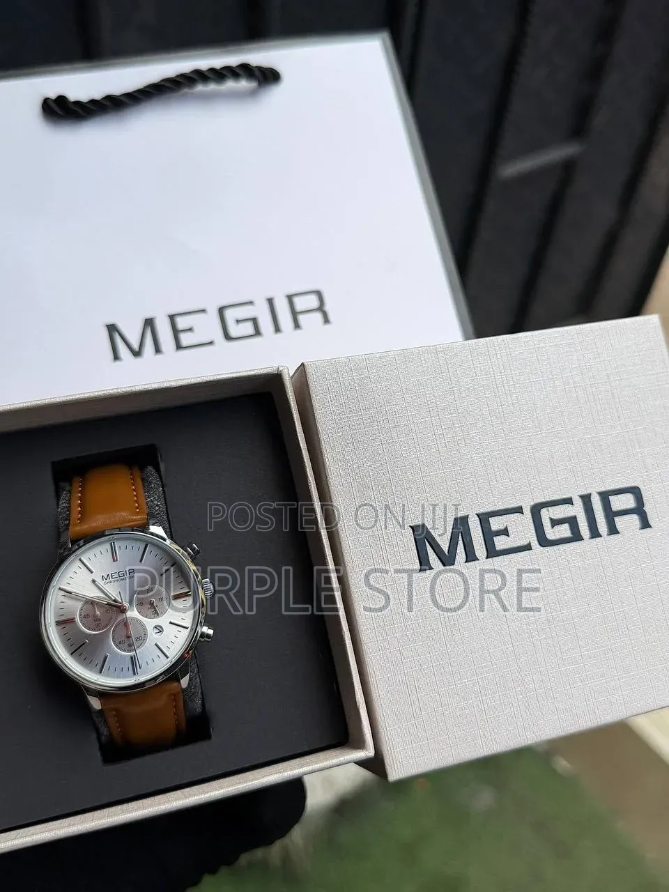 Megir Quality Leather Chronograph Watch