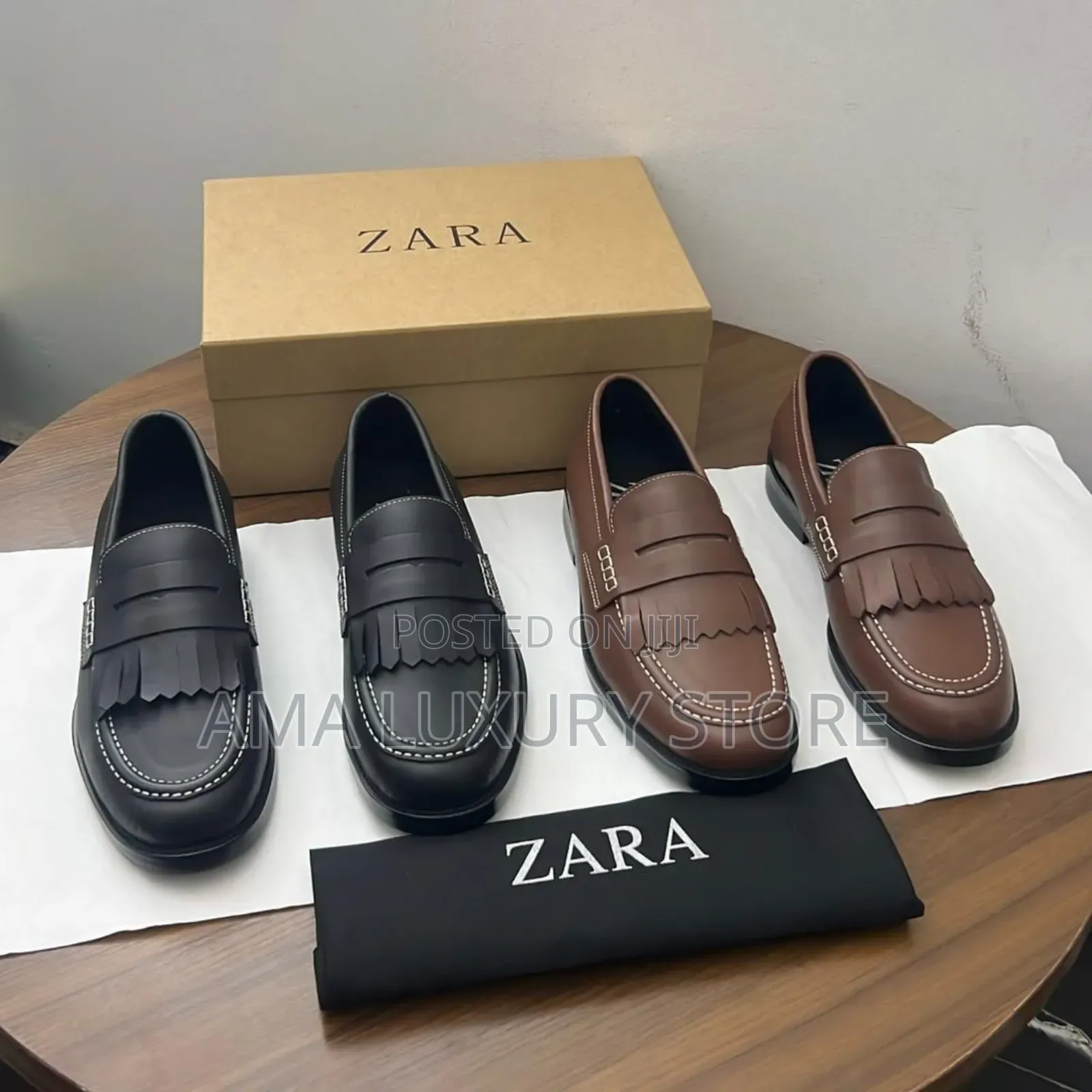 Zara Genuine Leather Men's Luxury Designer Shoes