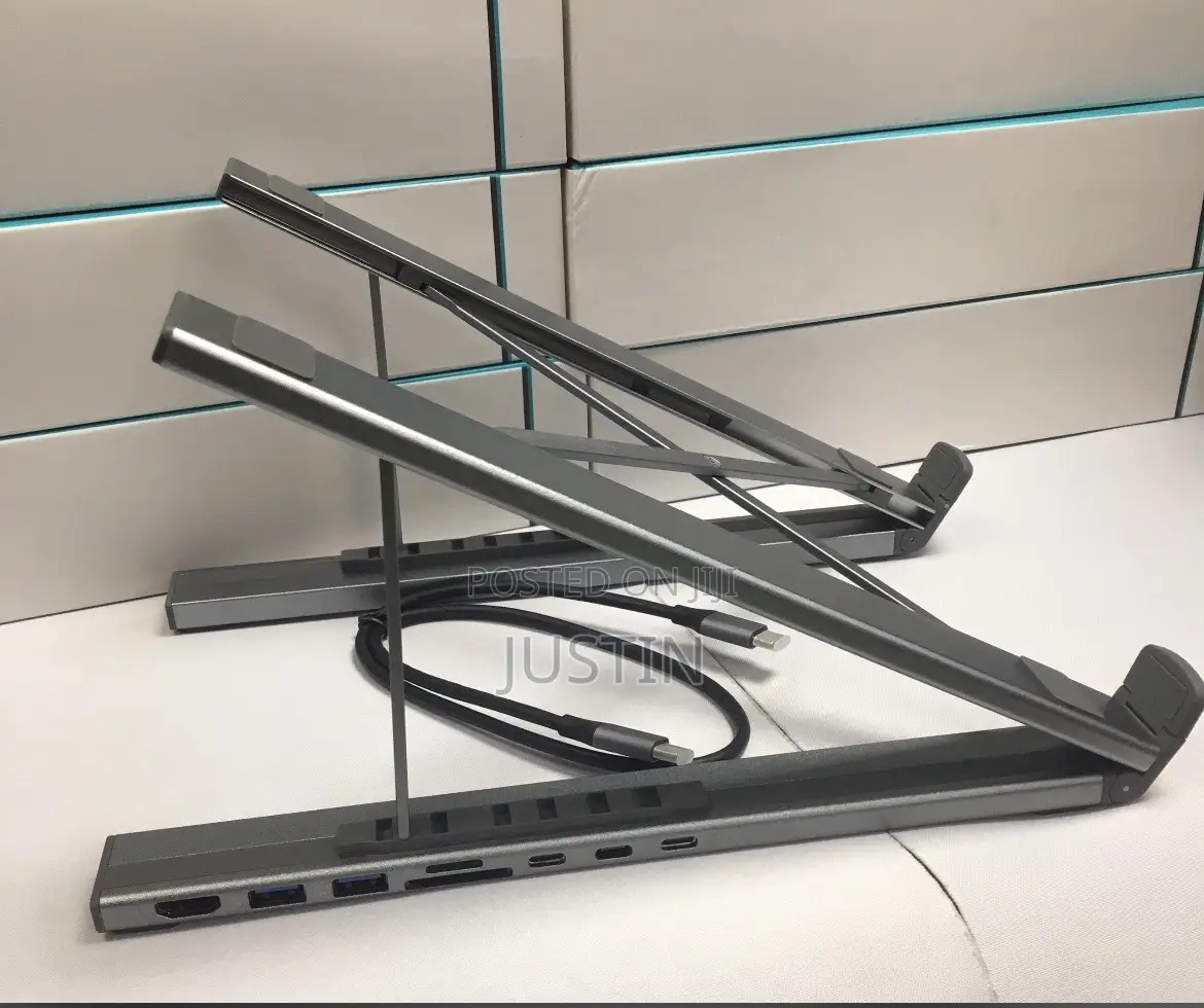 Advanced Laptop Stand With 8in1 Type C Adapter