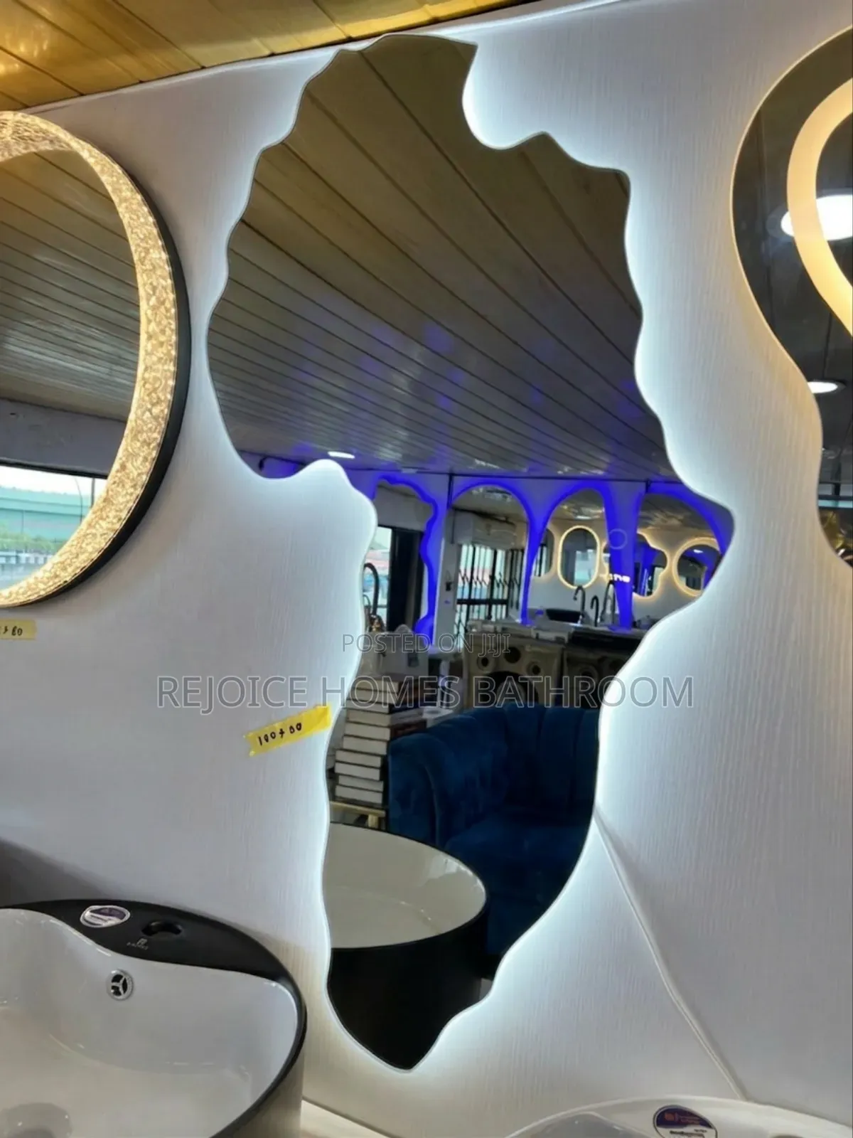 Luxury Africa Map Shaped Led Mirror With Backlight