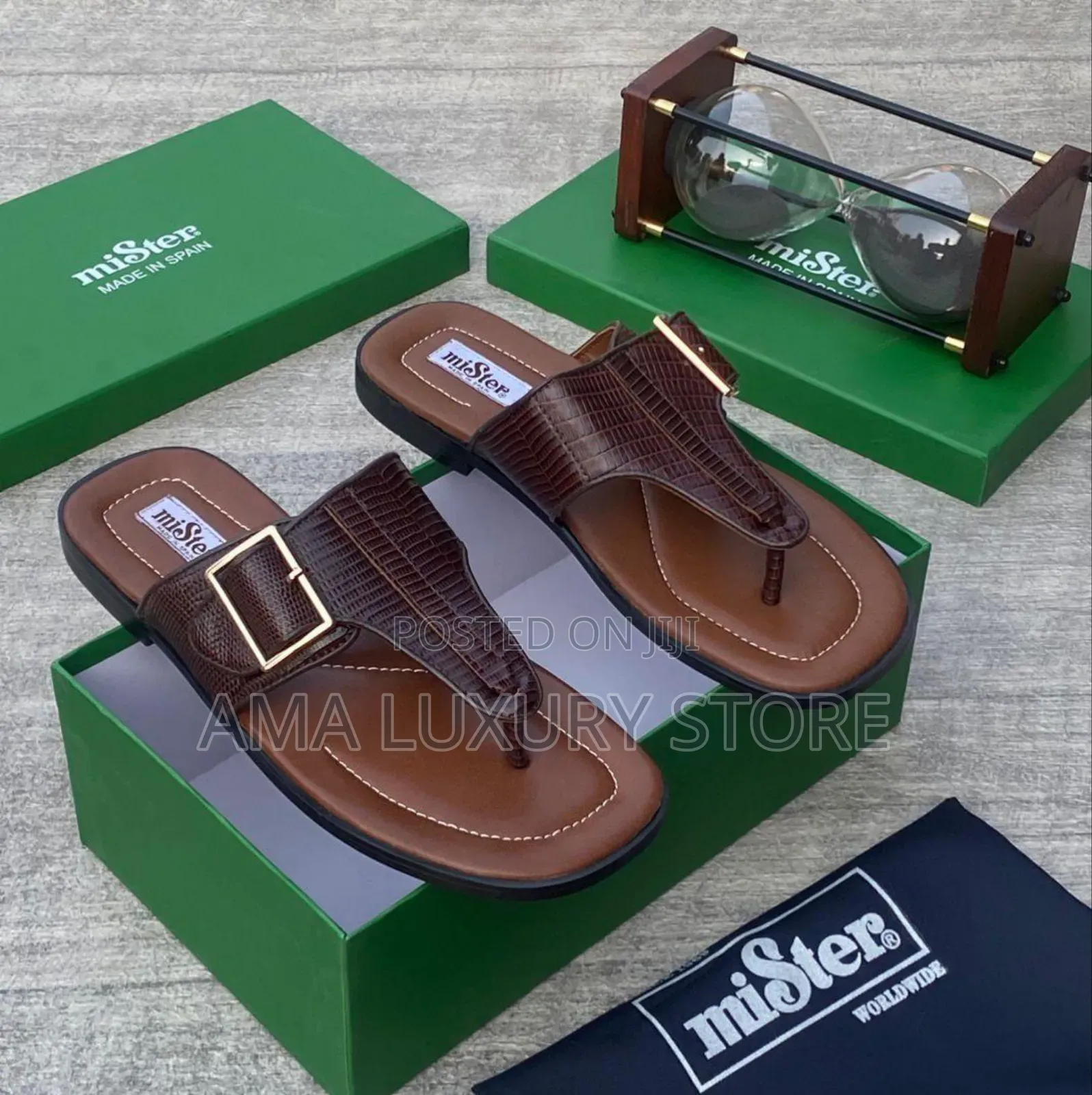 Mister Genuine Leather Men's Sandals/Pam Slippers