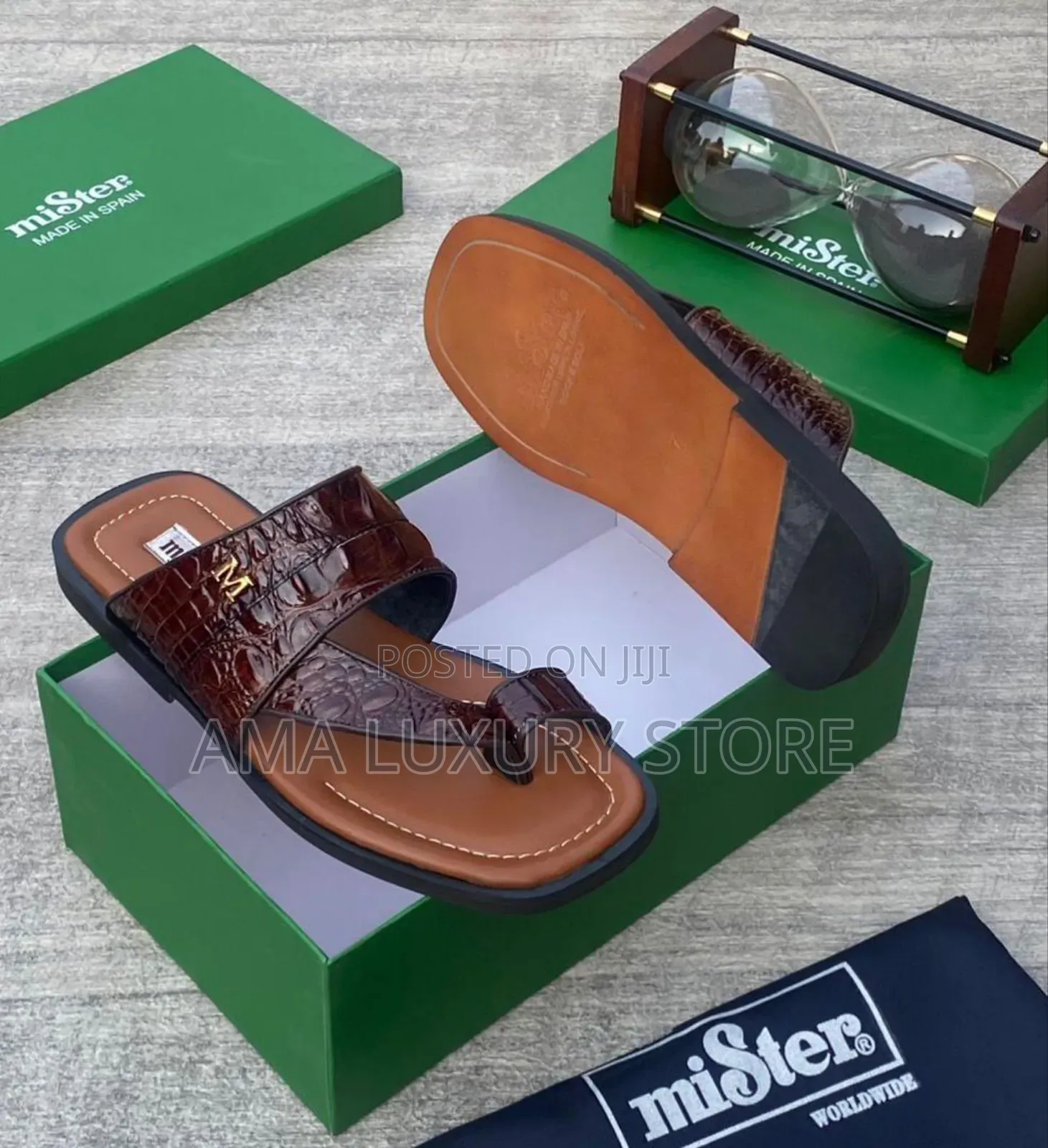 Mister Genuine Leather Men's Sandals/Pam Slippers
