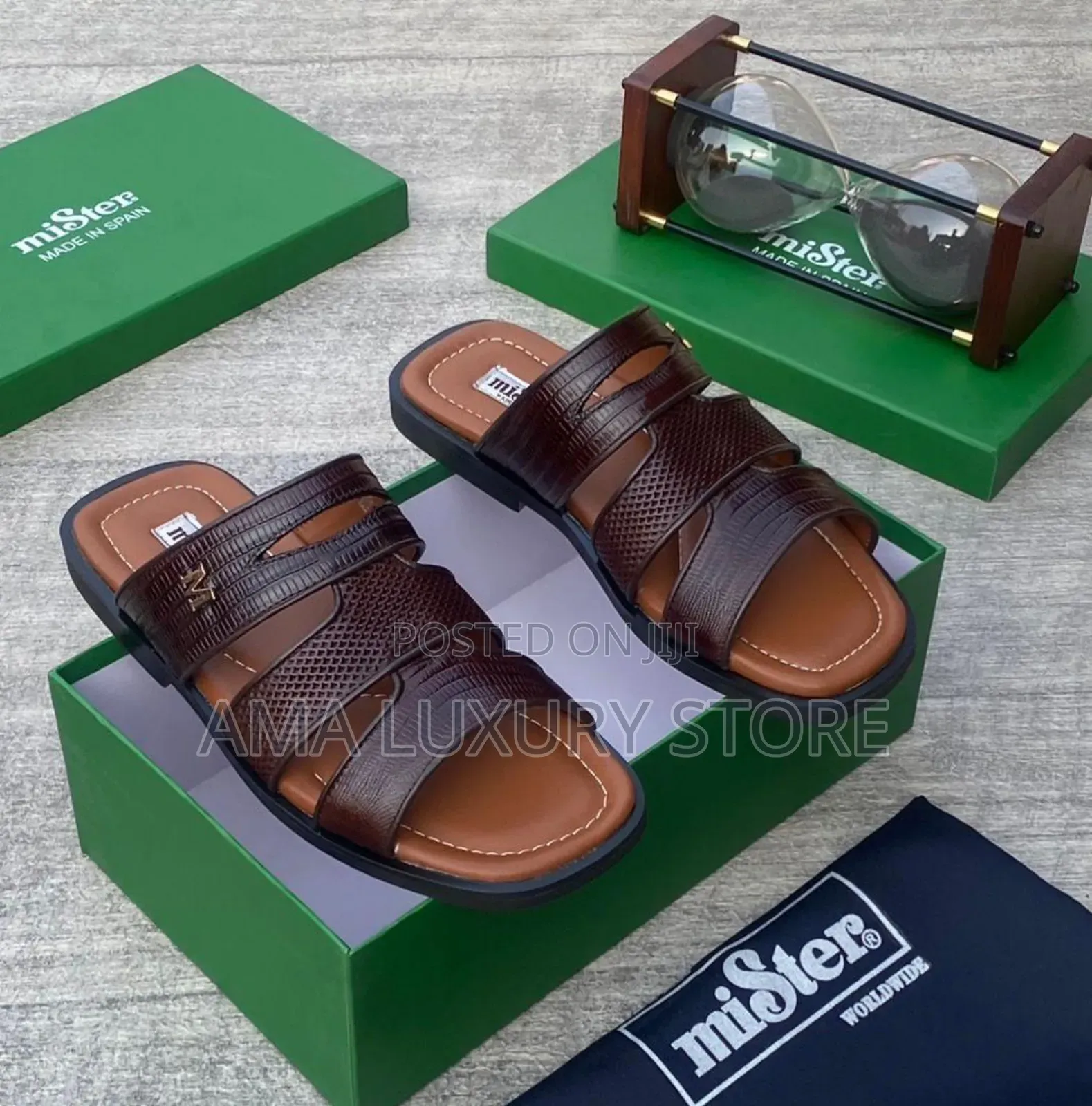 Mister Genuine Leather Men's Sandals/Pam Slippers