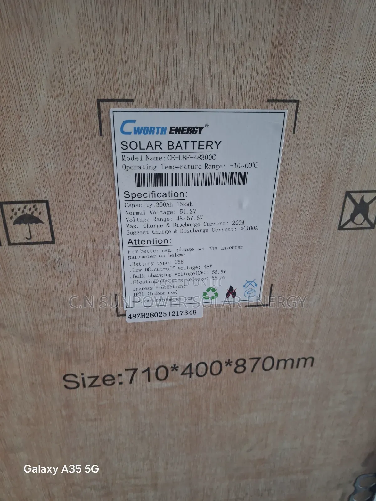 15kwh 51.2v Cworth Energy