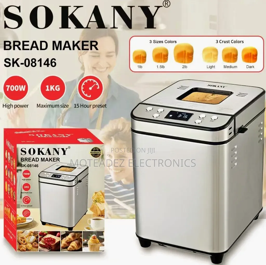 Sokany 700w (1kg) High Power Electric Bread Maker Machine