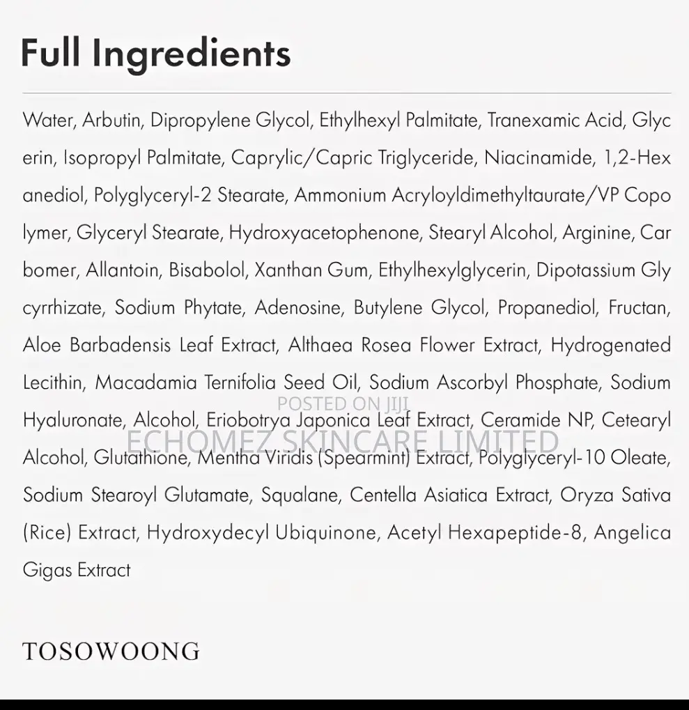 Tosowong Arbutin 7.0 +Trax 4.0 Face Cream
