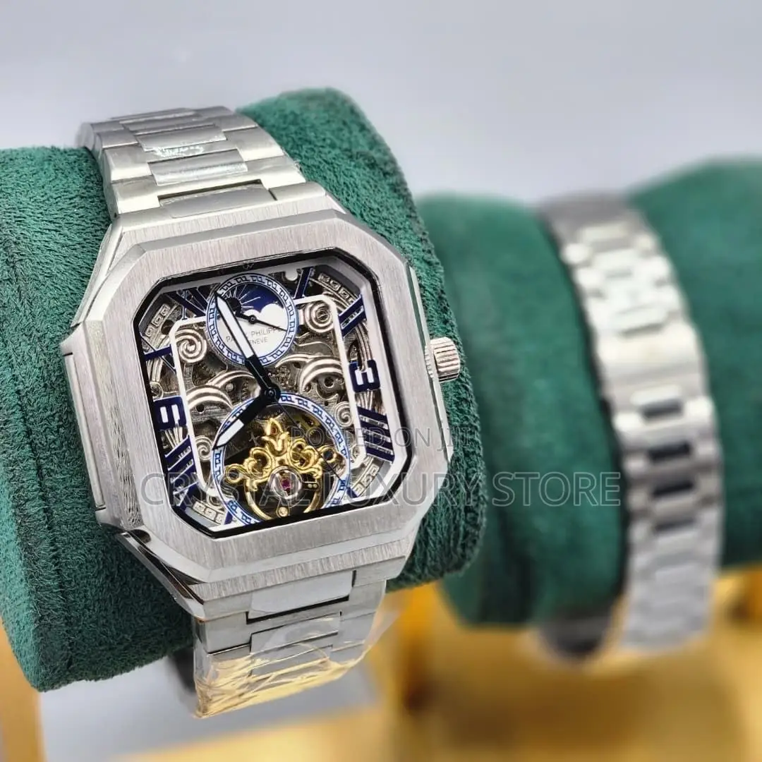 Patek Philippe Quality Luxury Men Chain Strap Chronograph Wristwatch