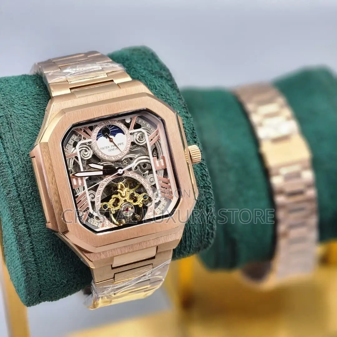 Patek Philippe Quality Luxury Men Chain Strap Chronograph Wristwatch