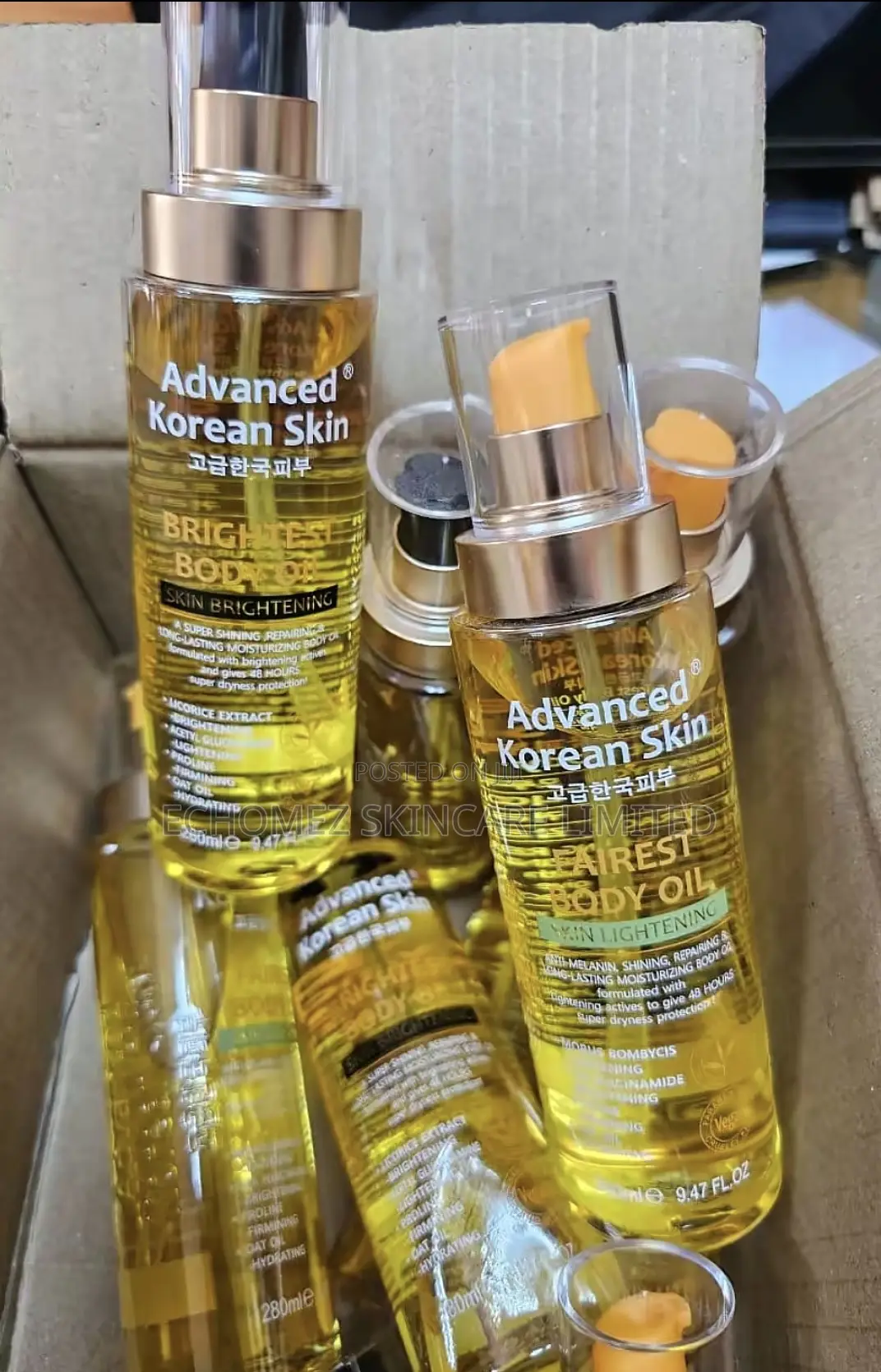 Advance Korean Skin Lightening And Skin Brightening Body Oil