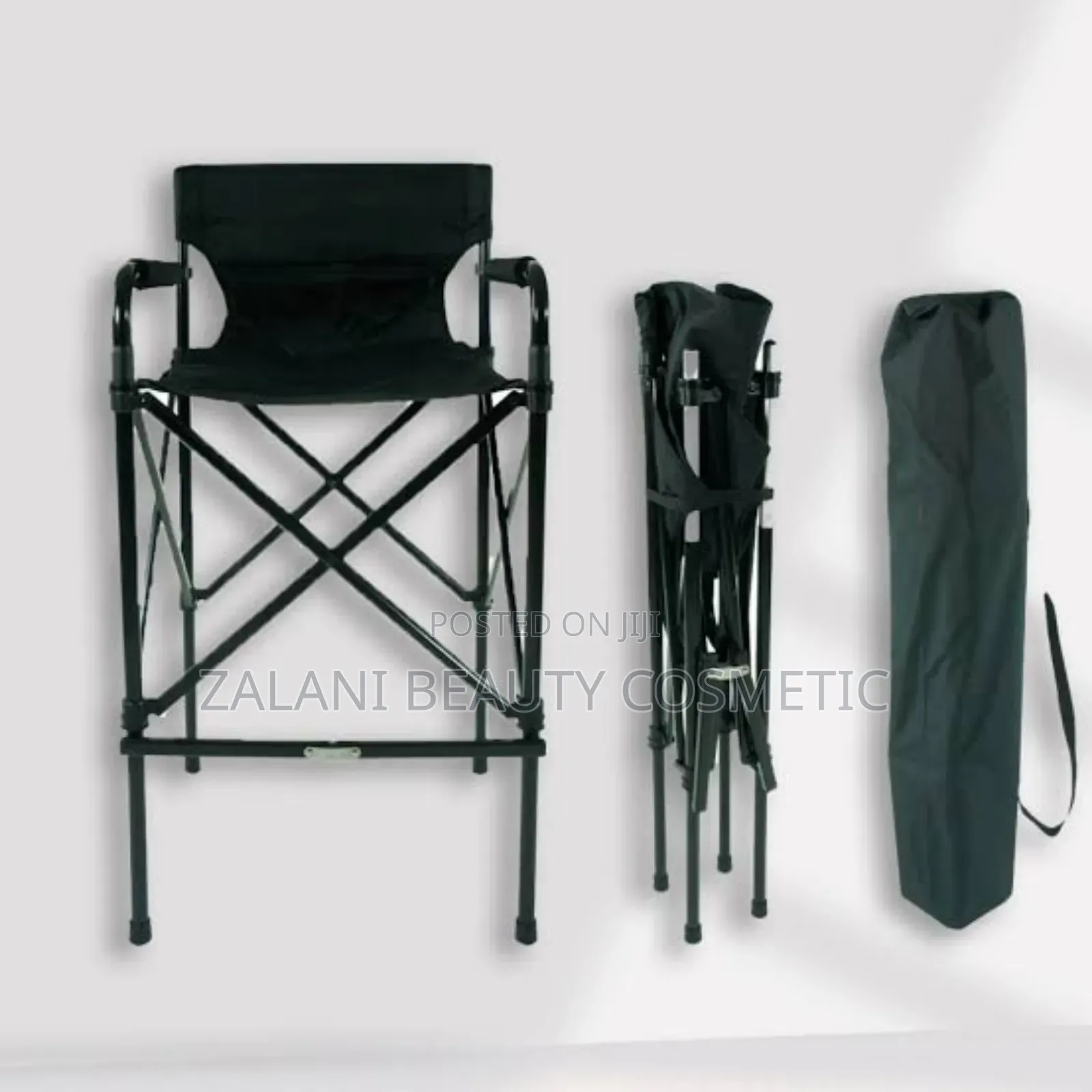 A Professional Foldable Makeup Chair, Often Telescopic Makeup Chair.