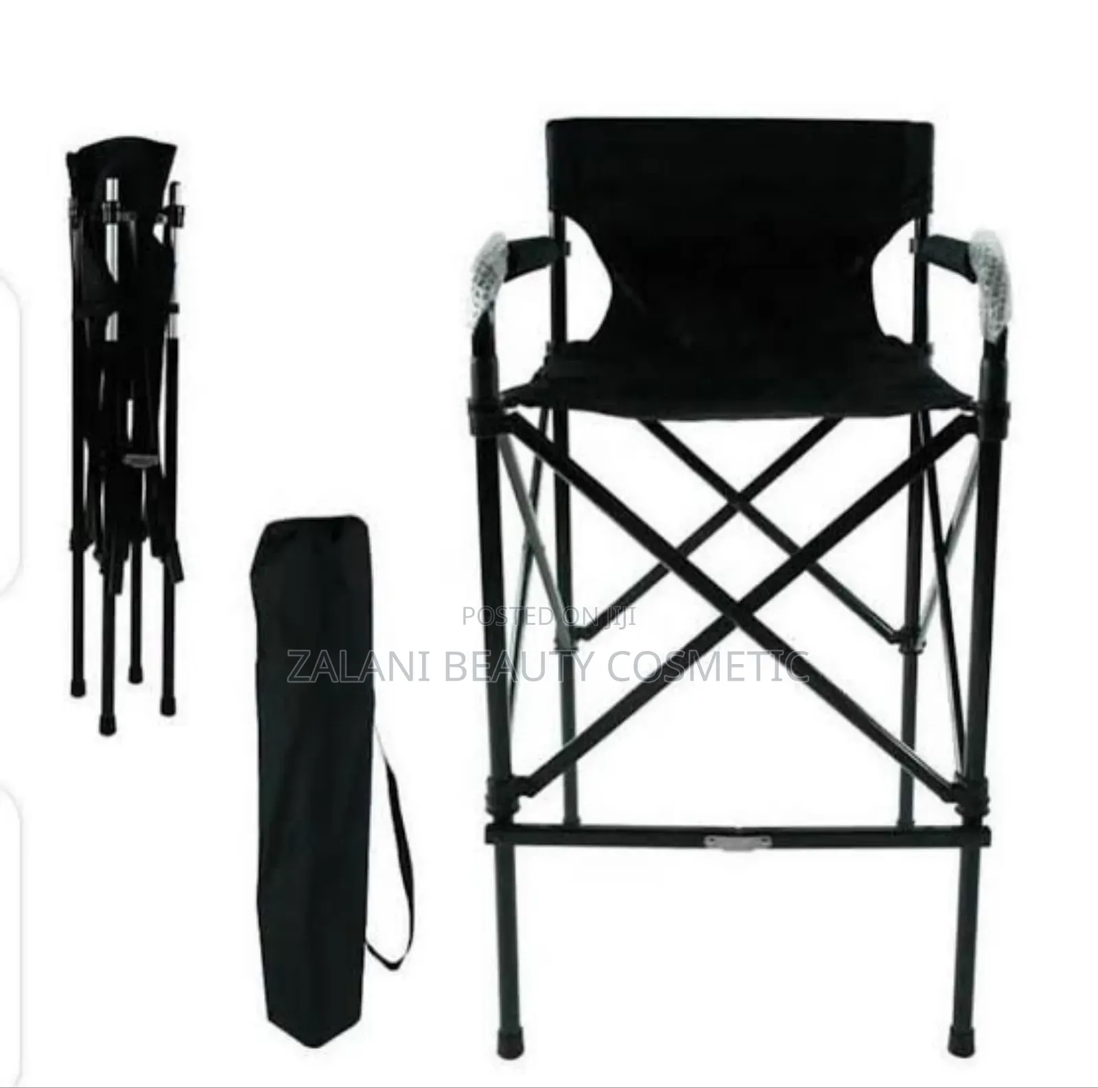 A Professional Foldable Makeup Chair, Often Telescopic Makeup Chair.