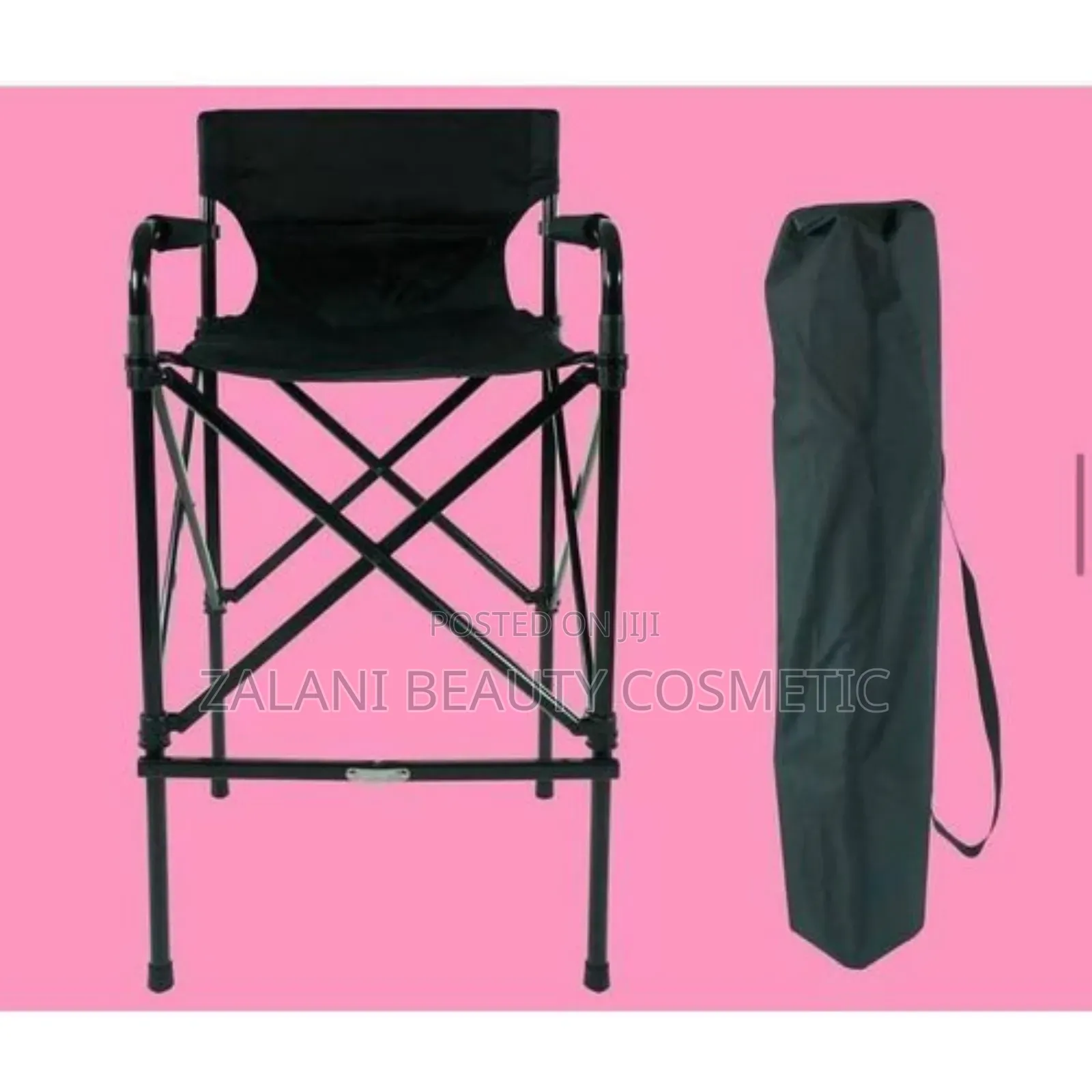 A Professional Foldable Makeup Chair, Often Telescopic Makeup Chair.