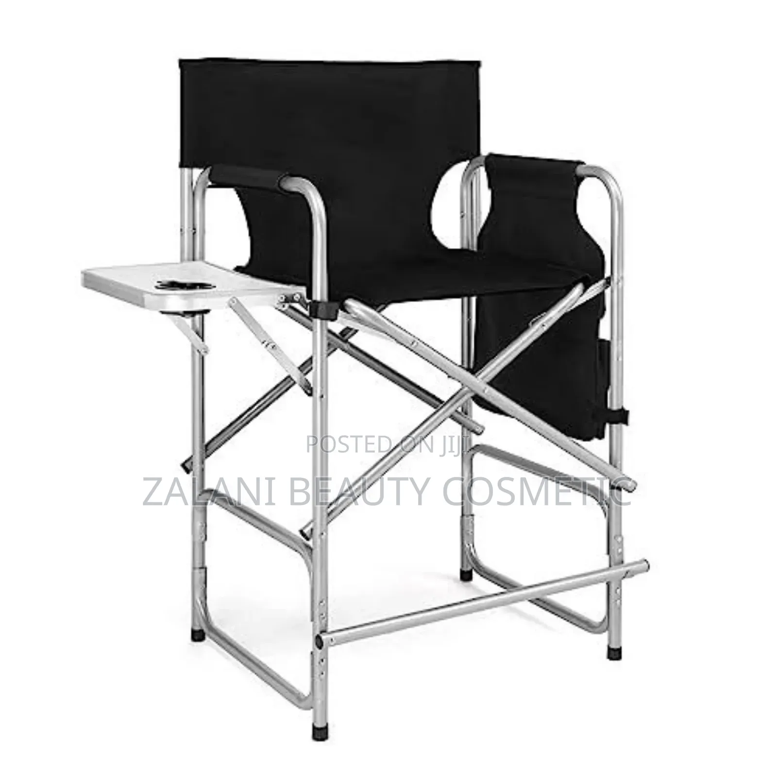 A Professional Foldable Makeup Artist Chair, Referred to as One Tray
