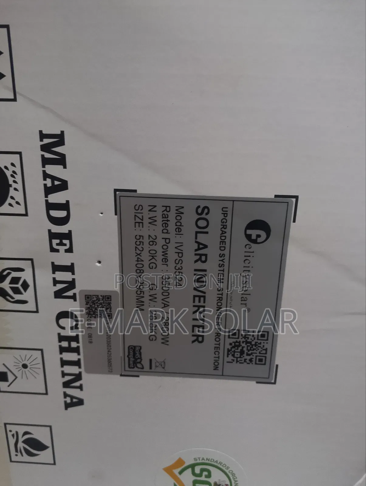 Non Hybrid Felicity 3.5kva 24v Solar Inverter Now Available