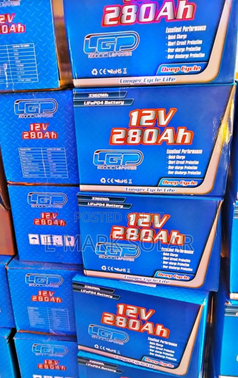 12v 280ahm G Power Solar Lithium Ion Batteries Available Now