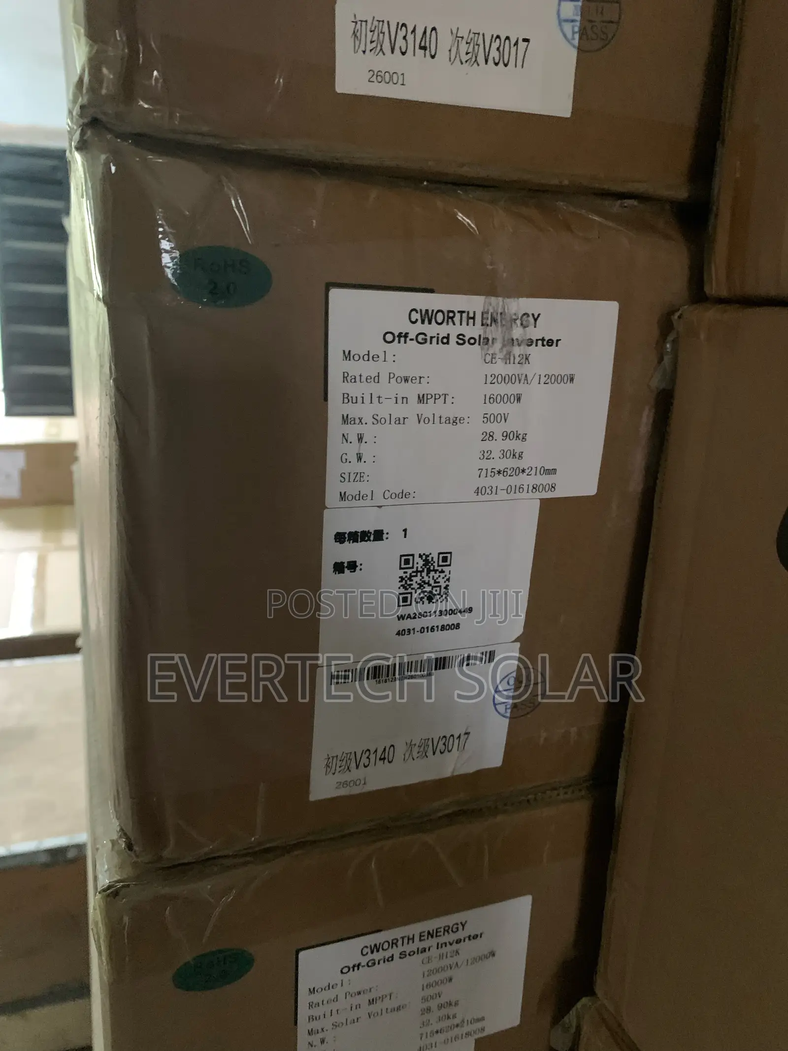 12kva Cworth Energy Hybrid Smart Inverter 48v System