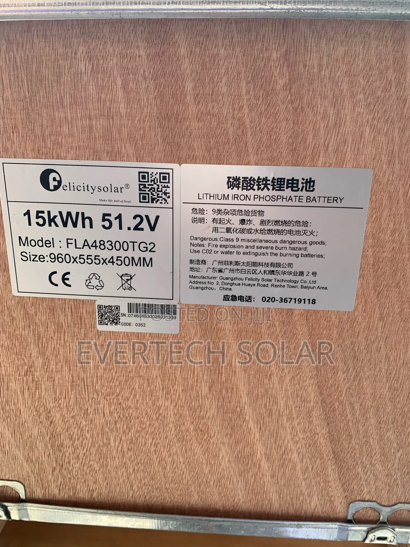 Brand New 15kwhs Felicity Lithium Fla Series 48v Battery