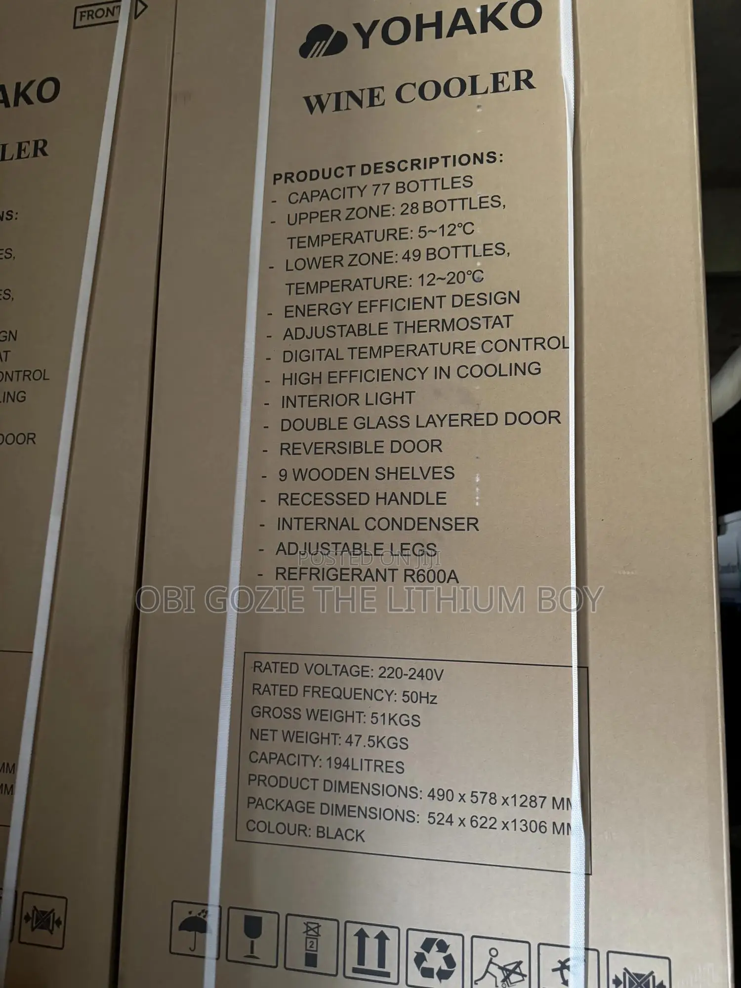 Yohako Wine Cooler Display Bottle Cooling For Drinks In Abuja Jabi