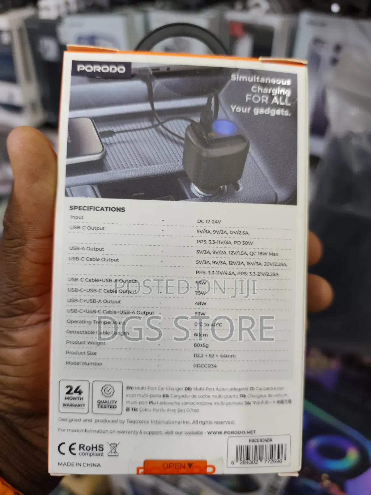 Porodo Pd 45w Qc 18w Apolo Multi Port Car Charger
