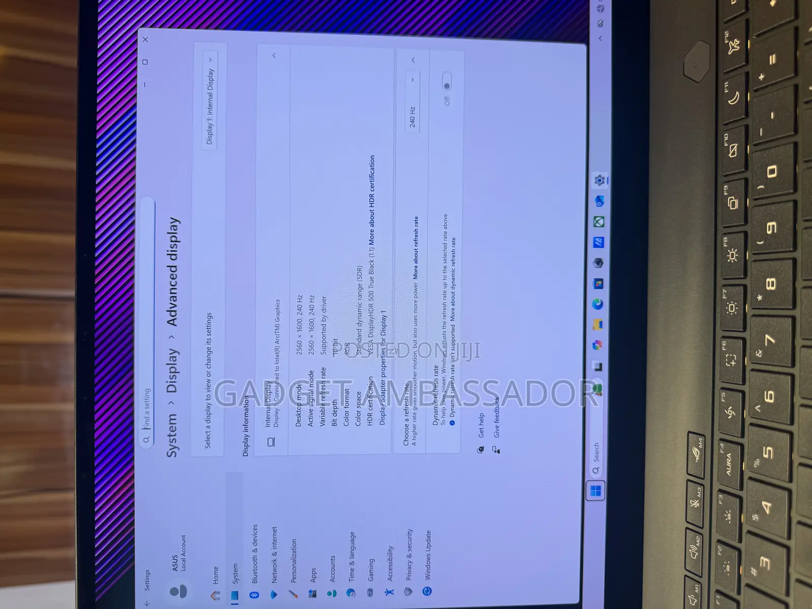 Laptop Asus ROG Zephyrus G16 16GB Intel Core Ultra 9 SSD 1T