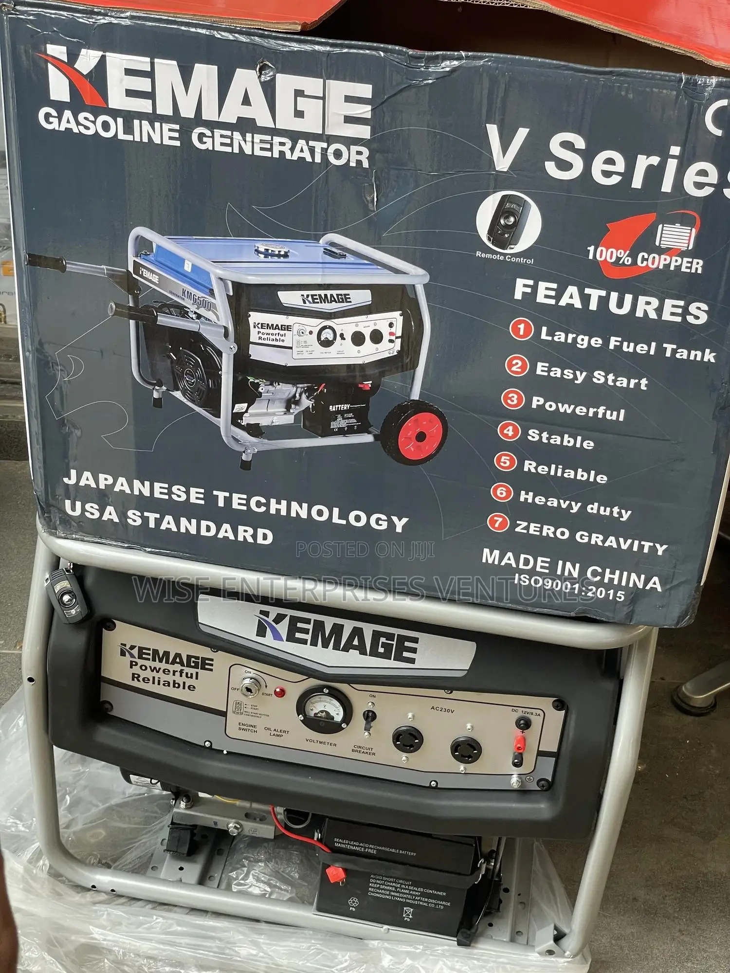 Kemage 1000e2r 9kva Generator 100% Copper Remote Control