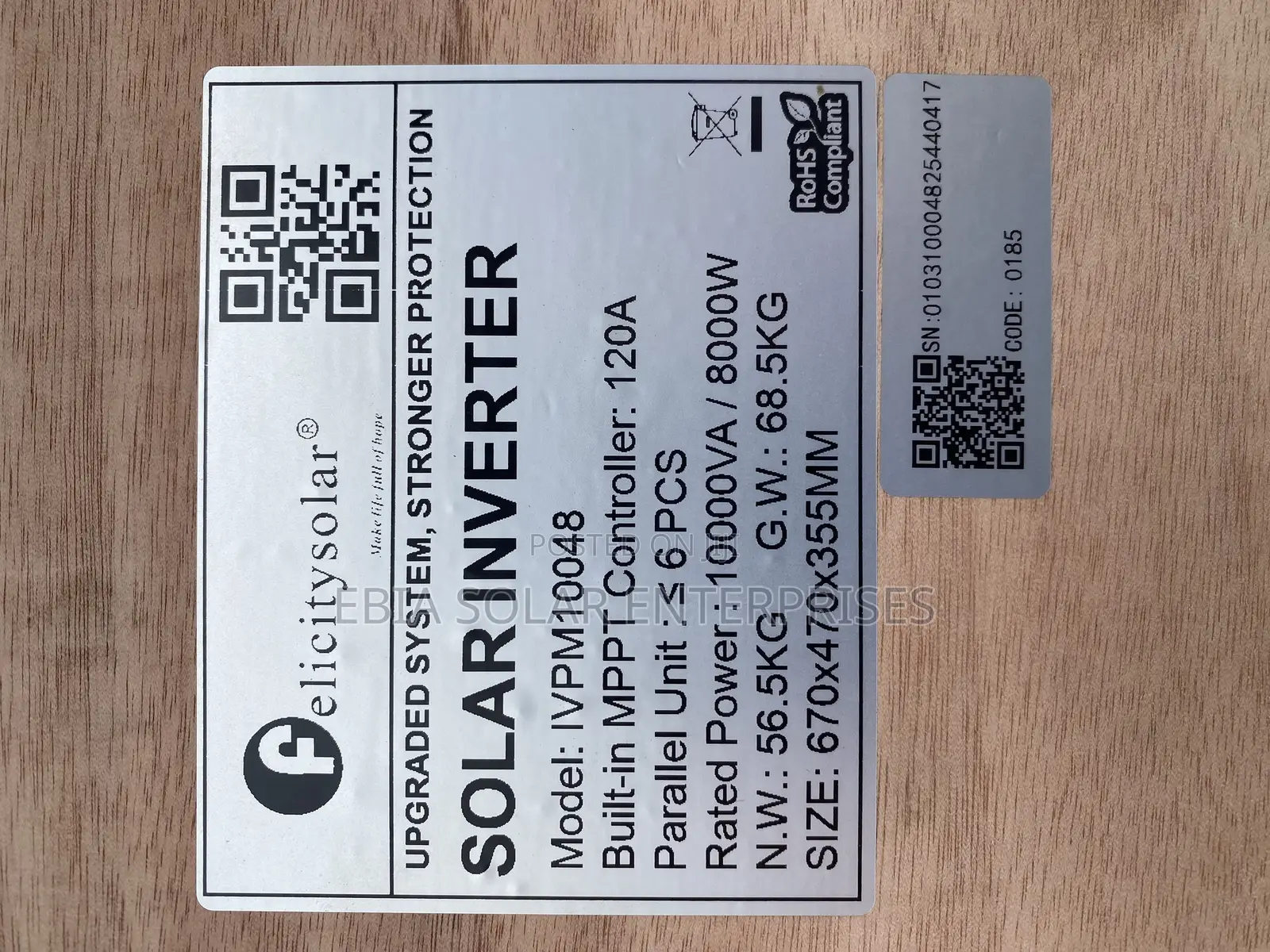10kva Felicity Hybrid Inverter