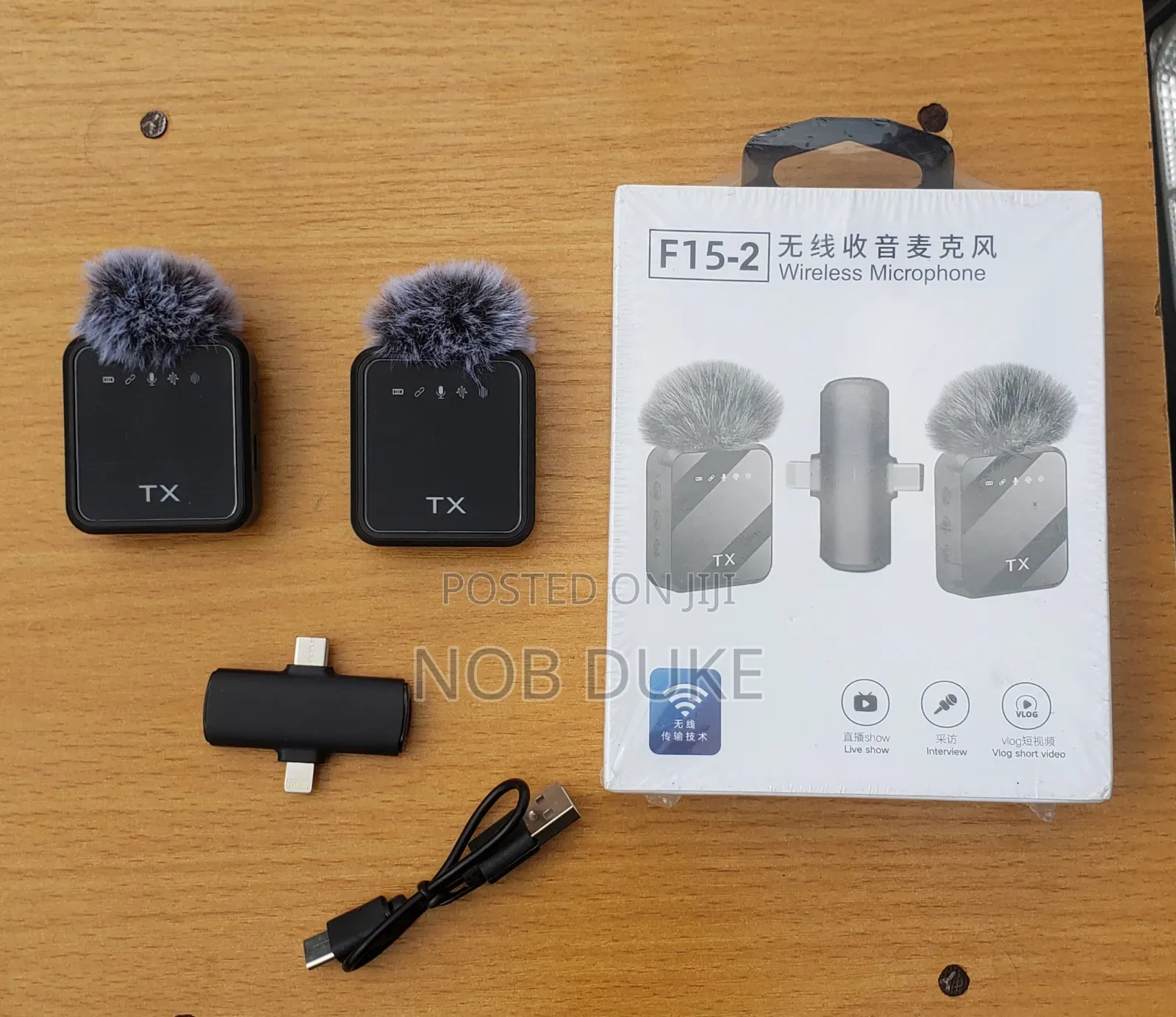 Dual Noise Cancelling Wireless F15-2 Microphone