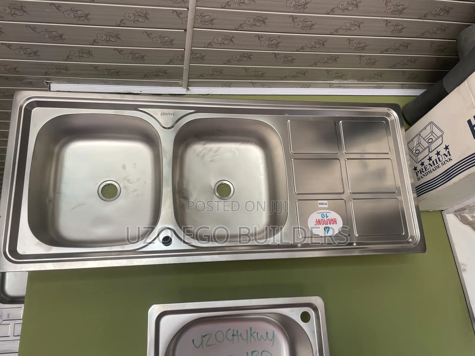 Kitchen Sink Double Bow Single Tray