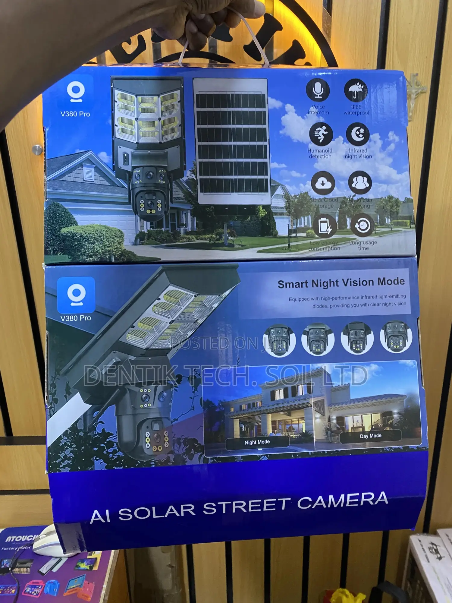 Ai 4g Dual Lens 450watts Solar Street Camera - V380 Pro