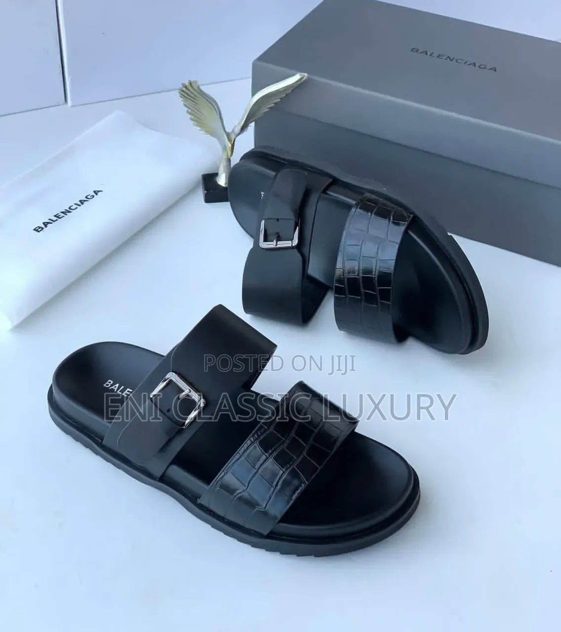 Balenciaga Luxury Men's Slippers Best Quality Well Banded Package