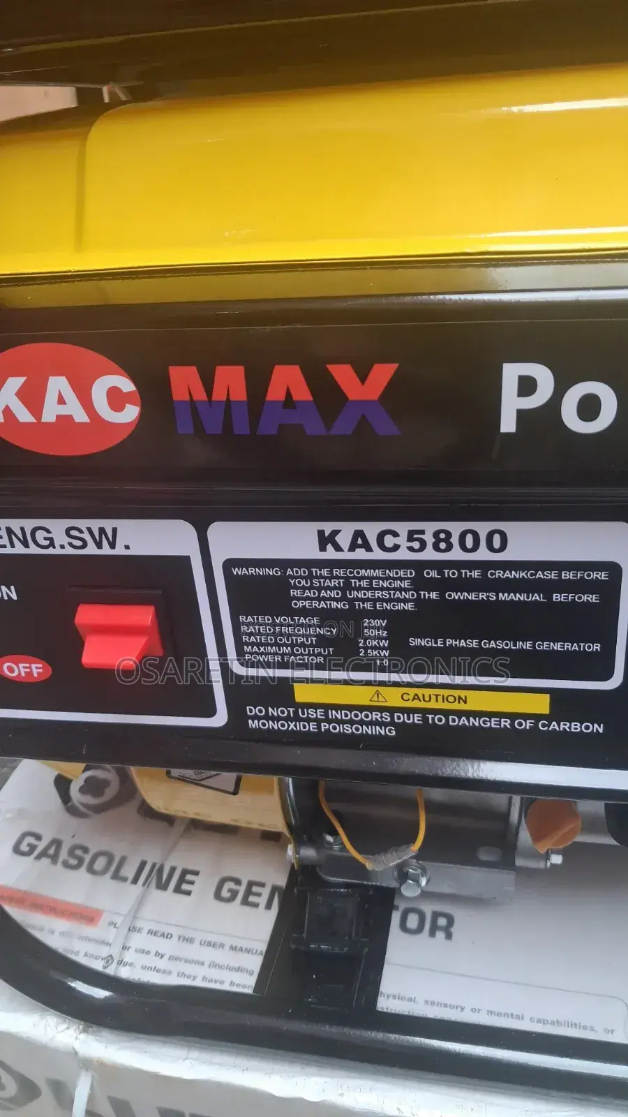 Kac Max Portable Generator 100 Percent Copper Coil