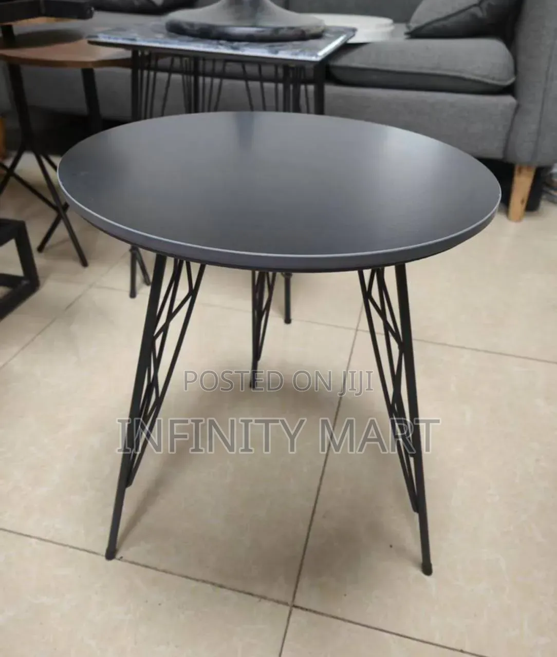 Sleek Marble Side Stool