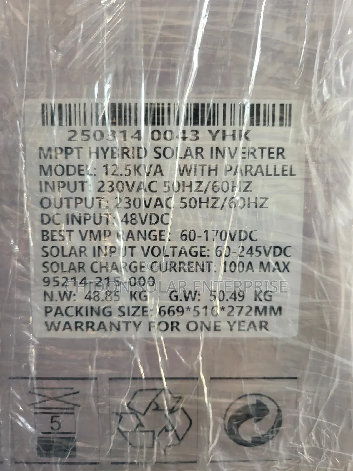 12.5kva 48volts Yohako Hybrid Inverter