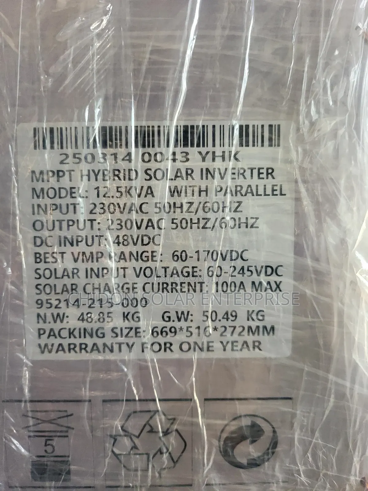 12.5kva 48volts Yohako Hybrid Inverter
