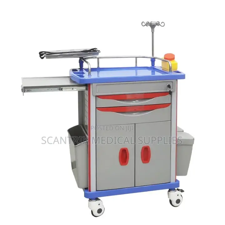 Heavy-Duty Mobile Anesthesia Drug Hospital Trolley for Critical Care