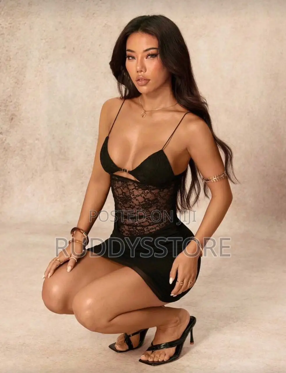 The Allure Lace Patchwork Mini Dress