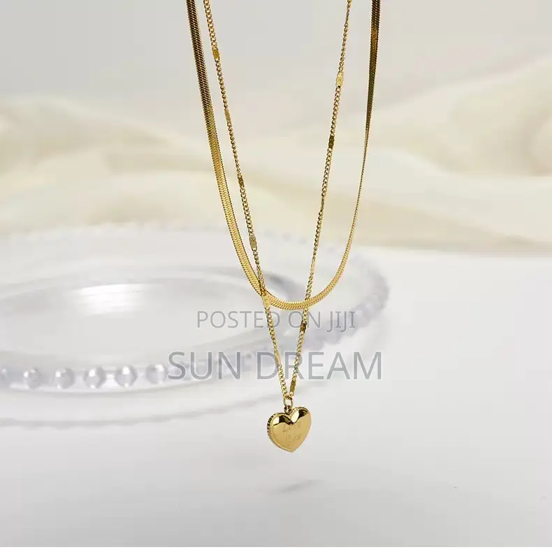Lady Necklace Women Necklace Stainless Steel Gold No Color Wash