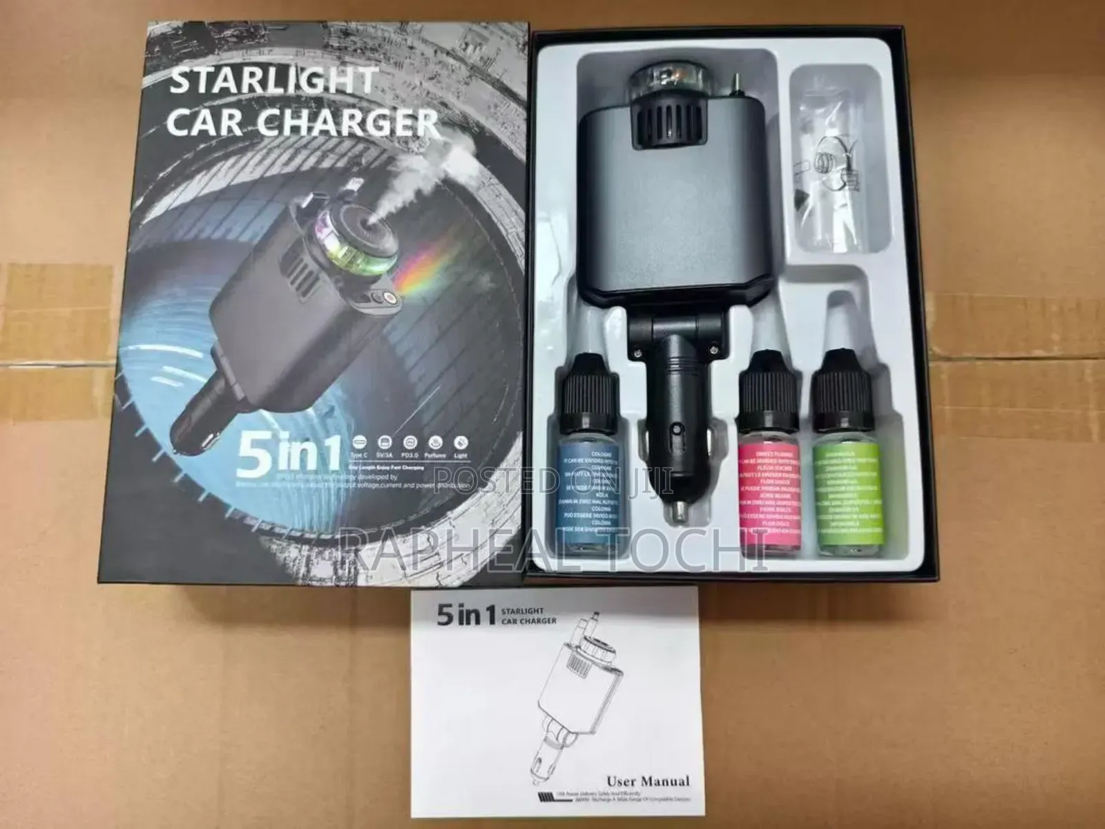Starlight Car Charger With Roof 66w Fast 5in1 Aroma Diffuser