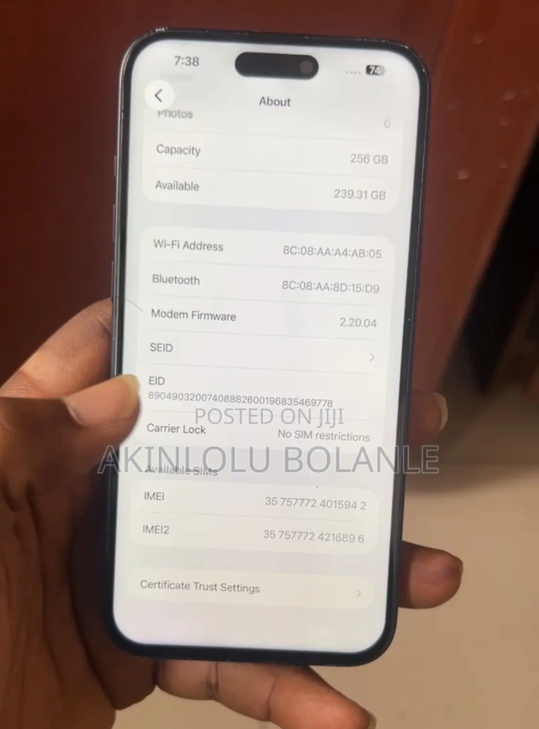 Apple iPhone 16 Plus 256 GB Black