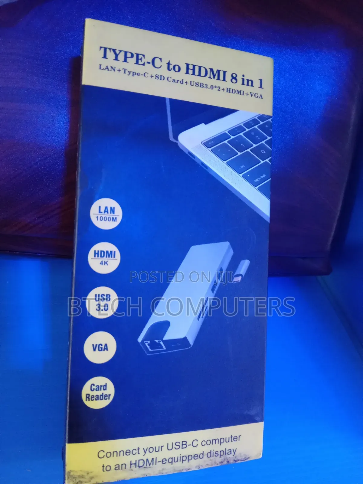Type-C to HDTV 8 in 1 Converter With Vga