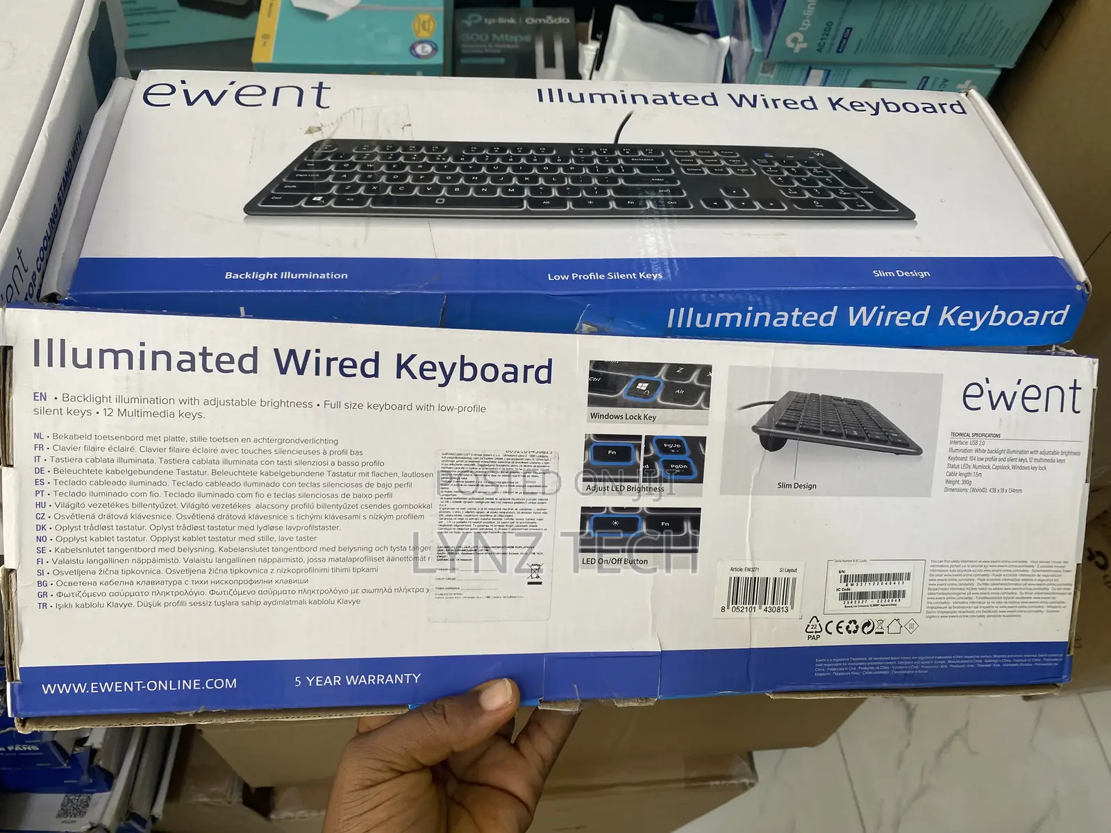 Ewent Illuminated Wired Keyboard