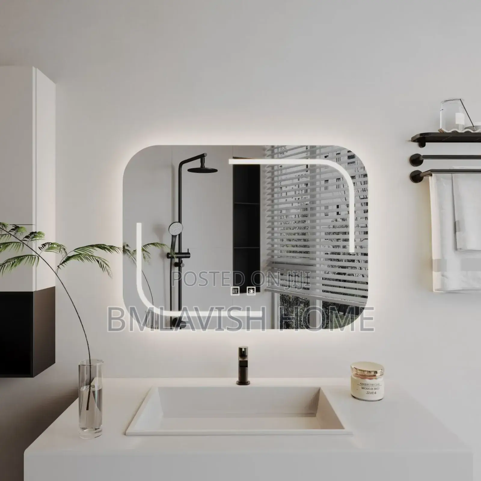 60 by 80 Square Led Mirror