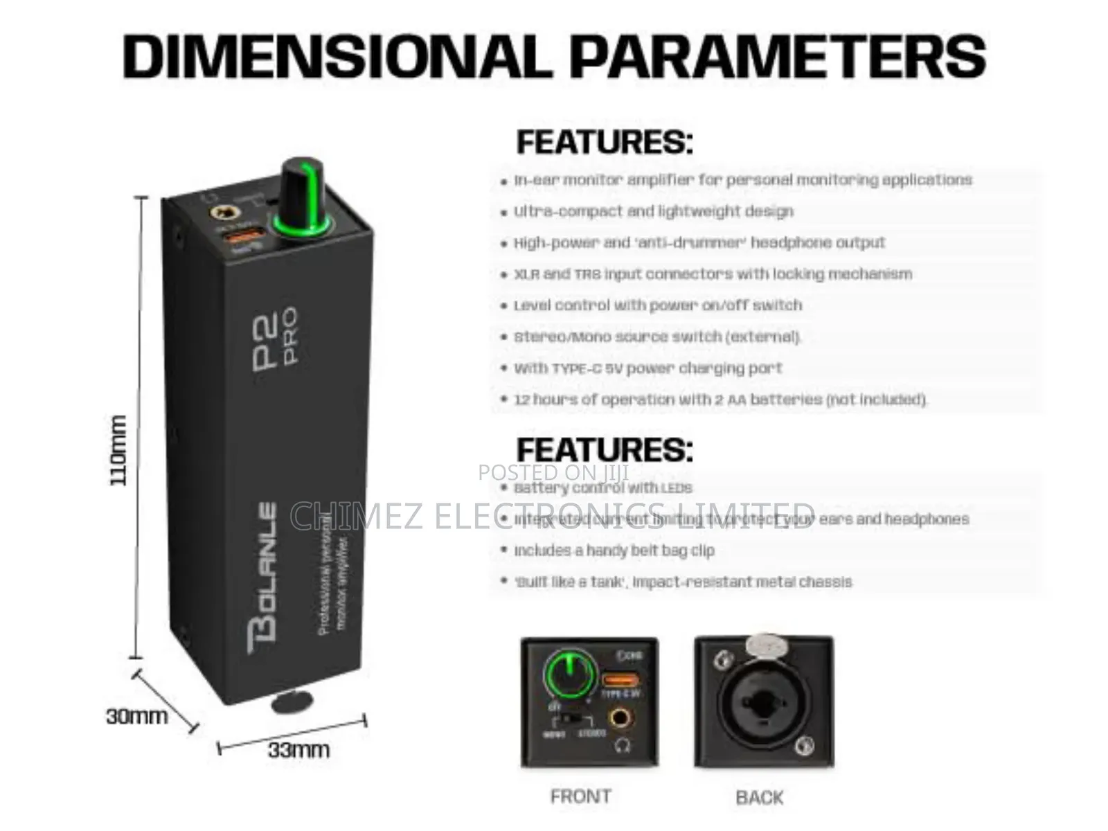 Bolanle P2 Pro Personal Monitor Amp