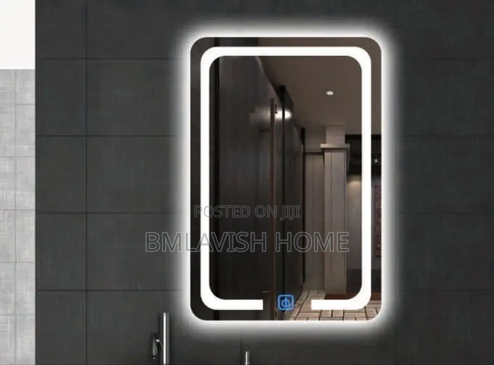 80 by 60 Curved Edges Rectangle Led Mirror