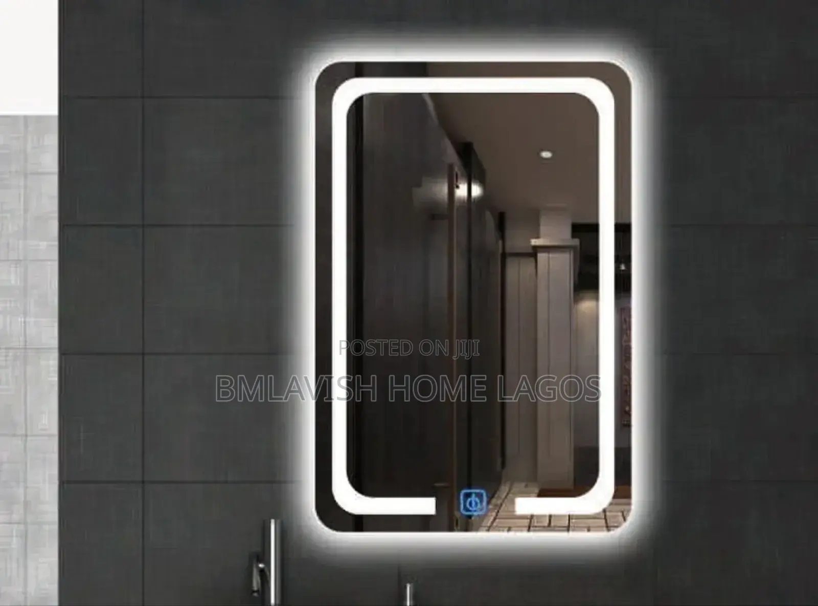80 by 60 Curved Edges Rectangle Led Mirror
